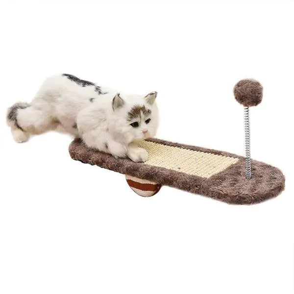 Cat Teeter-Totter/See Saw Toy with Scratching Board for Kittens