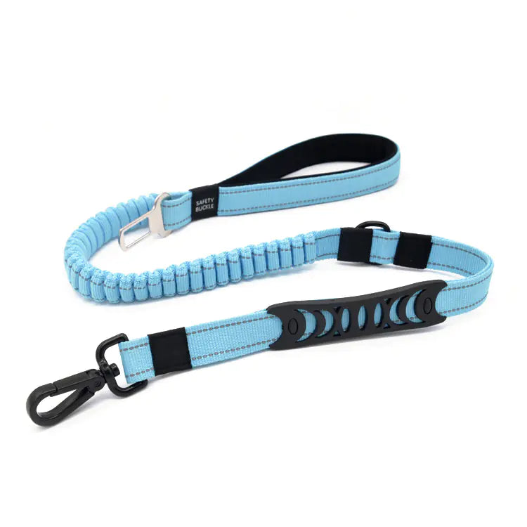 Retractable Reflective Traction Belt with Buffer leash