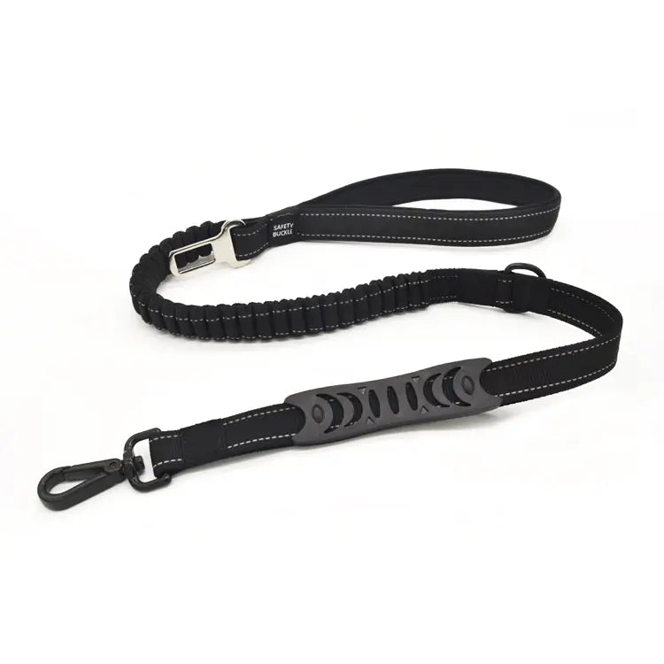 Retractable Reflective Traction Belt with Buffer leash
