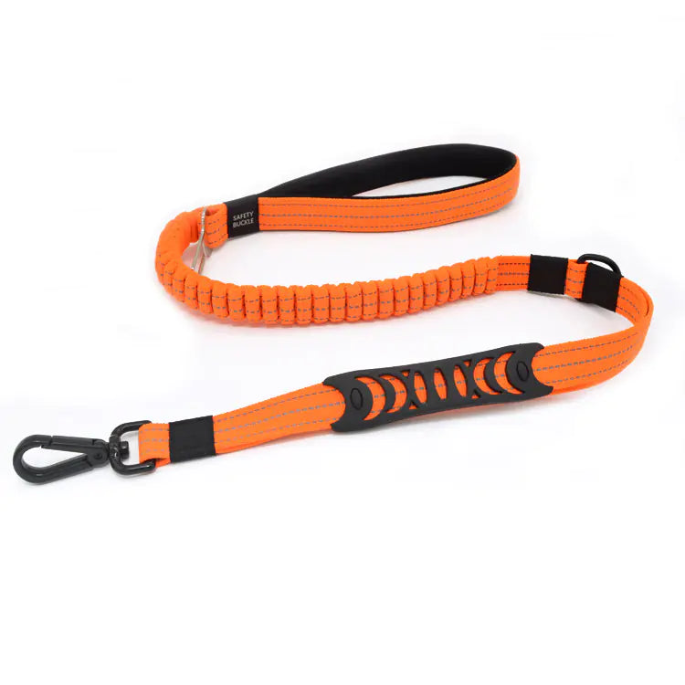 Retractable Reflective Traction Belt with Buffer leash