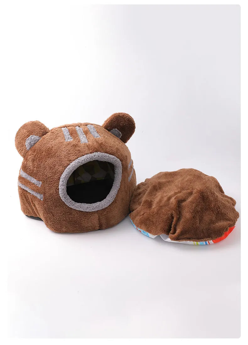 Semi-Closed Bear Head Cat Nest Bed.