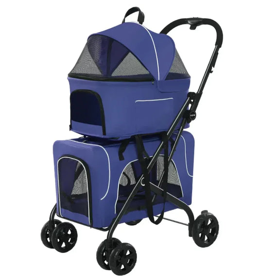 Small Dog Lightweight Folding Cat Dog Trolley/Stroller